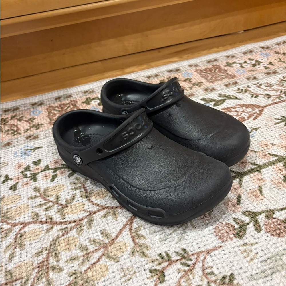 Black Croc Clogs